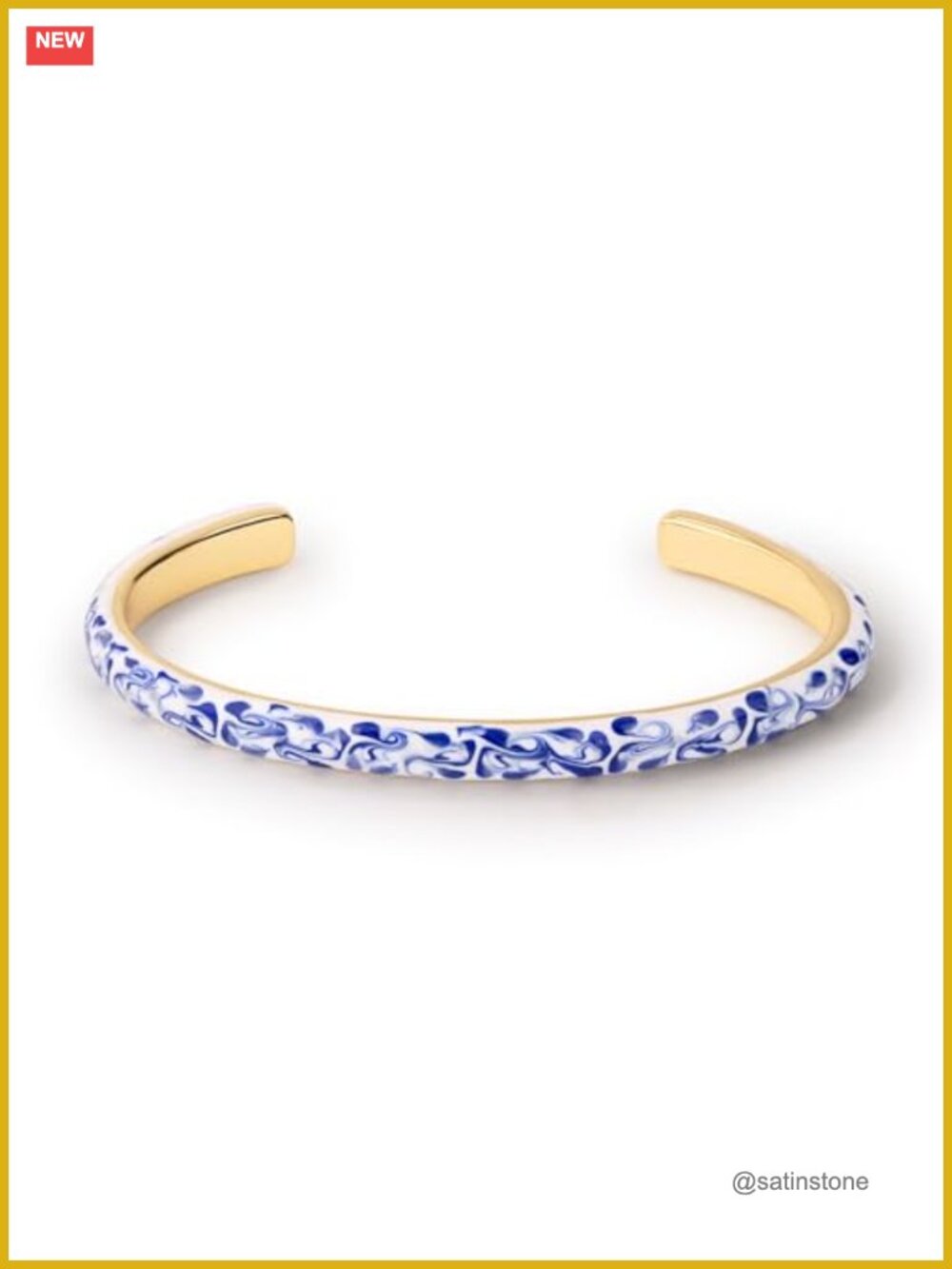14K Gold Plated Cuff Bracelet Hypoallergenic Water Resistant